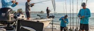 Anglers fishing at North Myrtle Beach with live and artificial baits