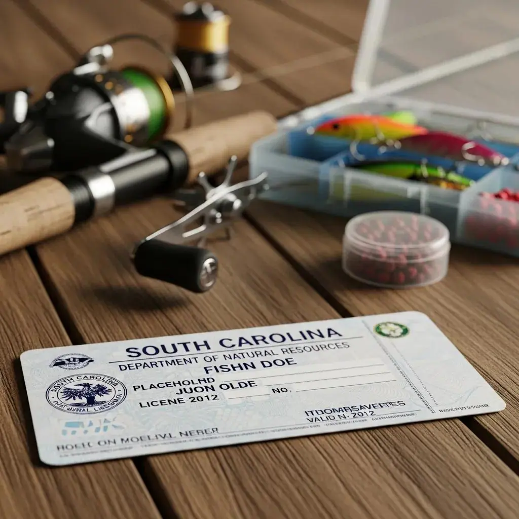 South Carolina fishing license and tackle